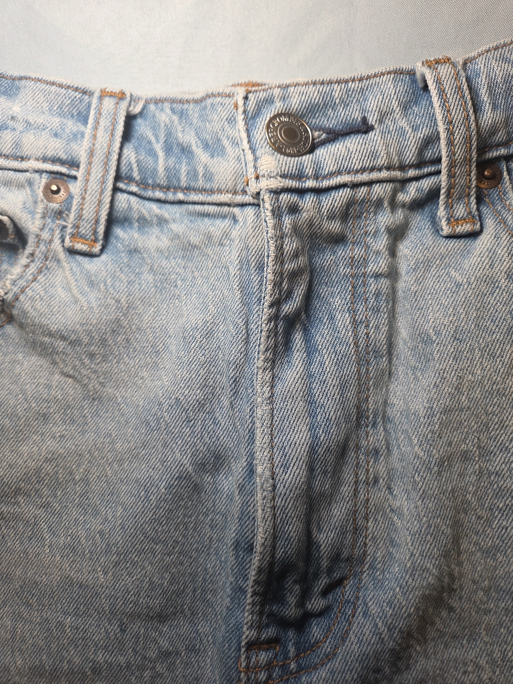 Abercrombie & Fitch Dad Short High Rise Womens 27  Distressed Denim Shorts - Picture 5 of 13